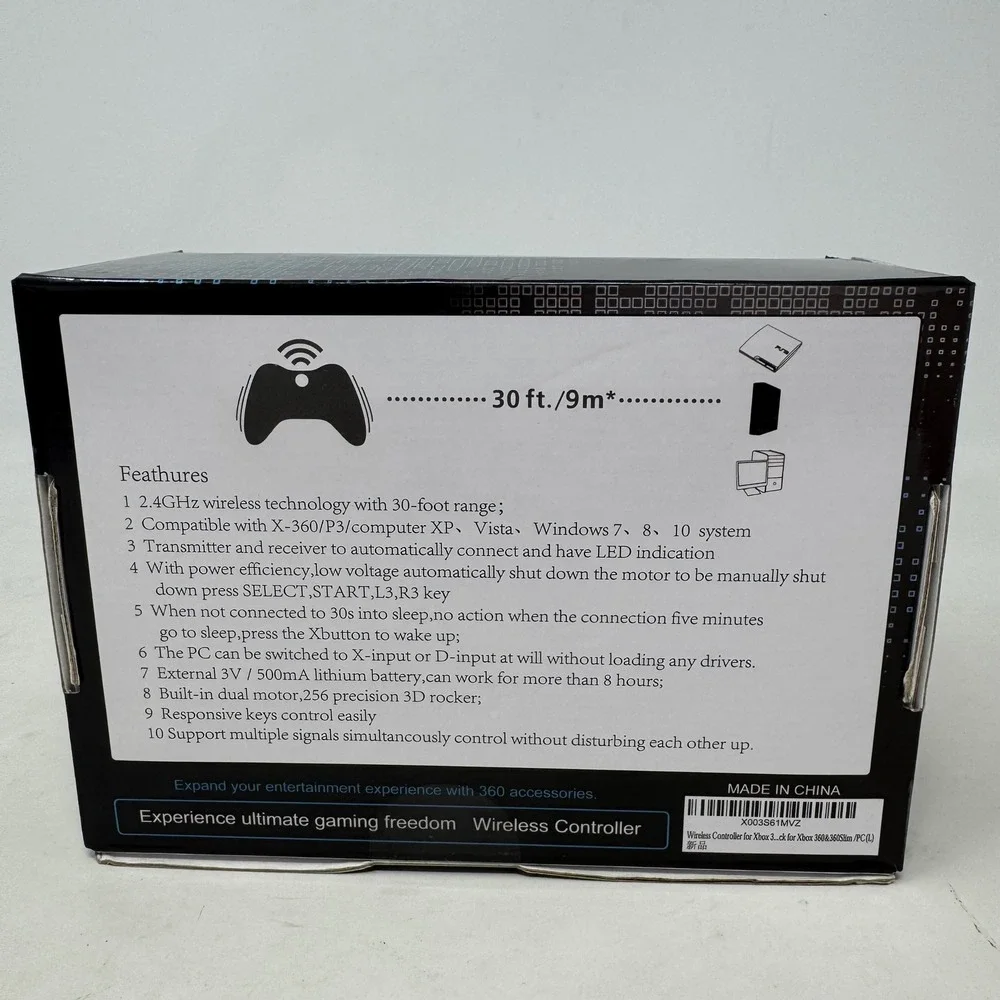 X-360 2.4G Wireless Controller for Xbox 360 and PC Blue Gamepad